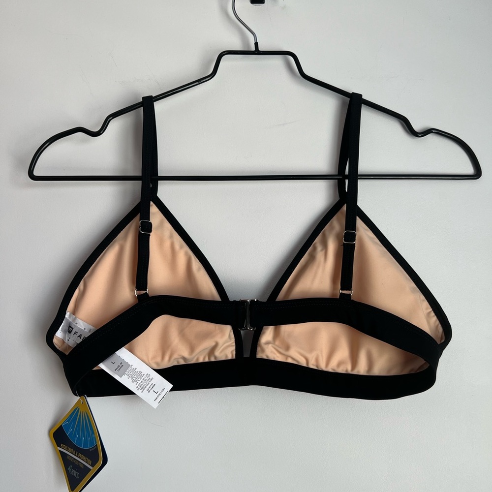 NWT Fabletics Valentina Black Preforated Bikini Set Swimsuit - Picture 4 of 11